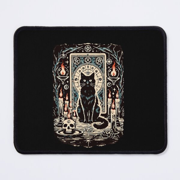 Item preview, HALLOWEEN TAROT STYLE BLACK CAT OCCULT MYSTICAL, AI designed and sold by davidjulie.