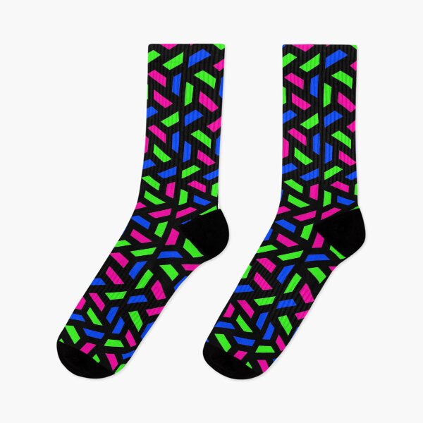 Item preview, Neon 90s Colorful Retro Geometry Vintage Party Pattern   designed and sold by EvergreenMotifs.