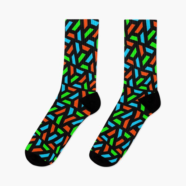 Item preview, Colorful 90s Retro Neon Geometry Vintage Party Pattern   designed and sold by EvergreenMotifs.