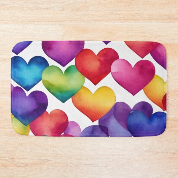 Item preview, DIGITAL PRINT - Rainbow Hearts designed and sold by Homescu Ioana.