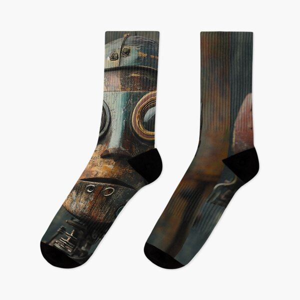 Item preview, Vintage Rusty Robot with a Weathered Soul designed and sold by Juuskus.