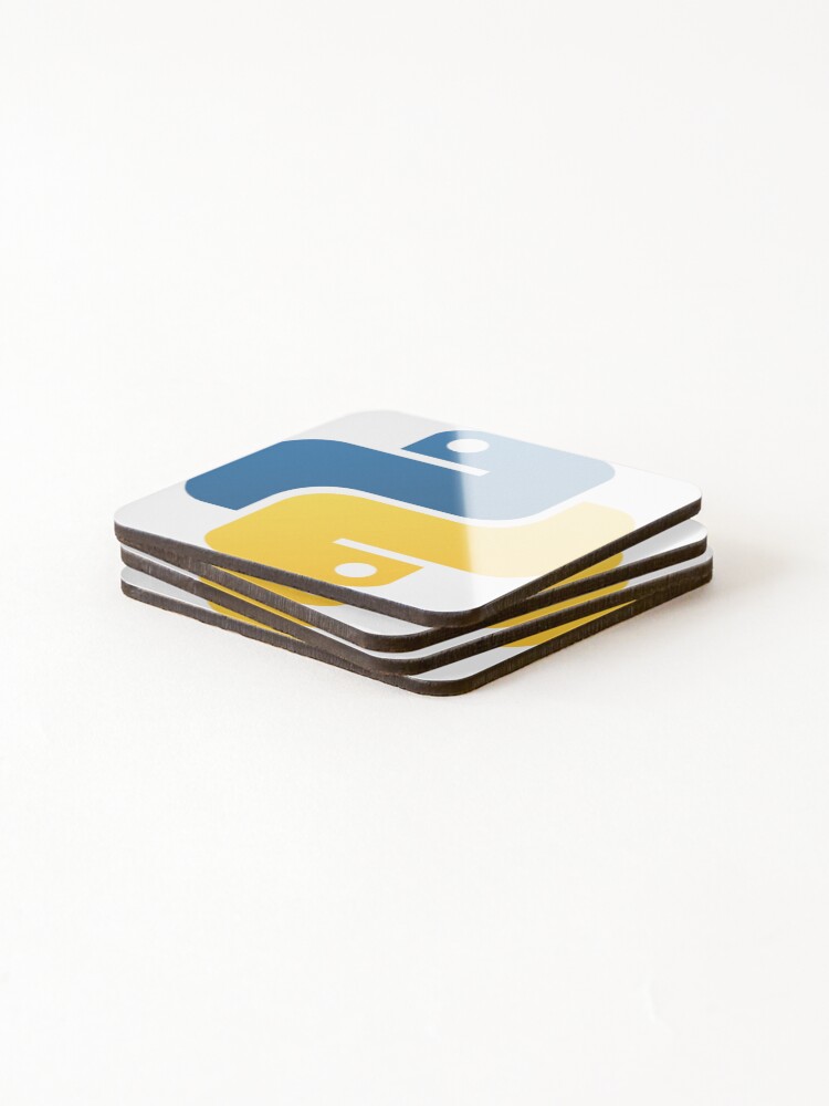 Thumbnail 4 of 5, Coasters (Set of 4), Python logo designed and sold by miguedorta7.