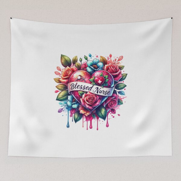 Item preview, Blooming Heart – Blessed Nurse Floral Art designed and sold by artedigital99.