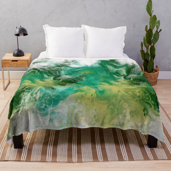 Item preview, Green River, digital fluid art, cells, bubbles, abstract, white background designed and sold by MayGreenAbgrall.
