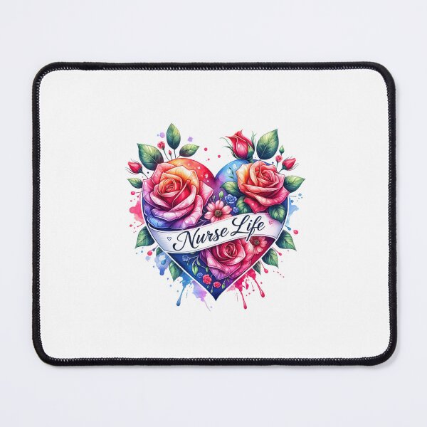 Item preview, "Floral Embrace – Blessed Nurse Heart Design" designed and sold by artedigital99.