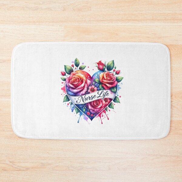 Item preview, "Floral Embrace – Blessed Nurse Heart Design" designed and sold by artedigital99.