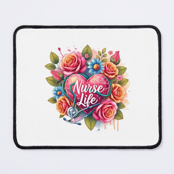 Item preview, Floral Embrace – Blessed Nurse Heart Design designed and sold by artedigital99.