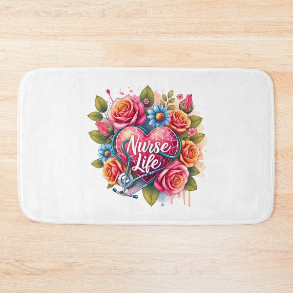 Item preview, Floral Embrace – Blessed Nurse Heart Design designed and sold by artedigital99.