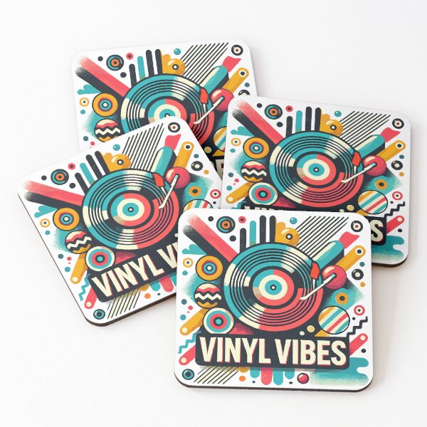 Item preview, Vinyl Vibes Retro Music Lover Art designed and sold by QuirkPrint.