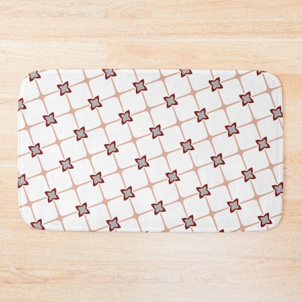 Item preview, Floral Star Grid Pattern Morocco Theme Flower Lattice designed and sold by EvergreenMotifs.