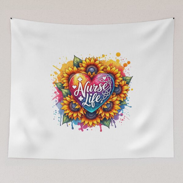 Item preview, "Nurse’s Heart – Blossoms of Care" designed and sold by artedigital99.