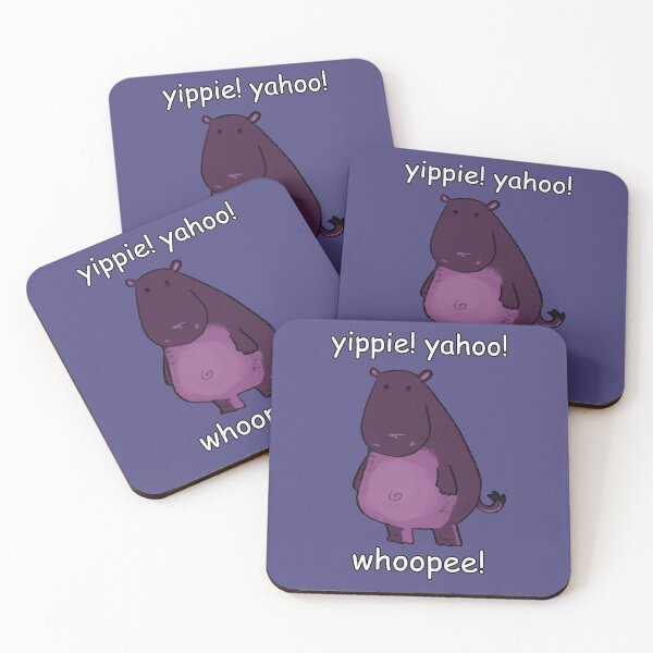 Aperçu de l'œuvre Joyeux Hippo Comic Sans créée et vendue par DuckhatsMcGee.