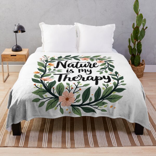 Item preview, Nature is My Therapy Floral Wellness Art designed and sold by QuirkPrint.