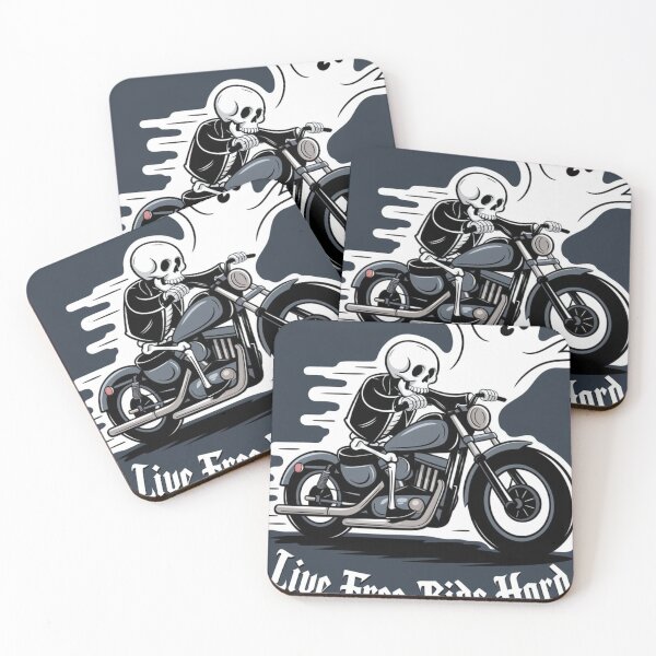 Item preview, Moto Freak: Live Free, Ride Hard Skeleton designed and sold by StyleSwitch.