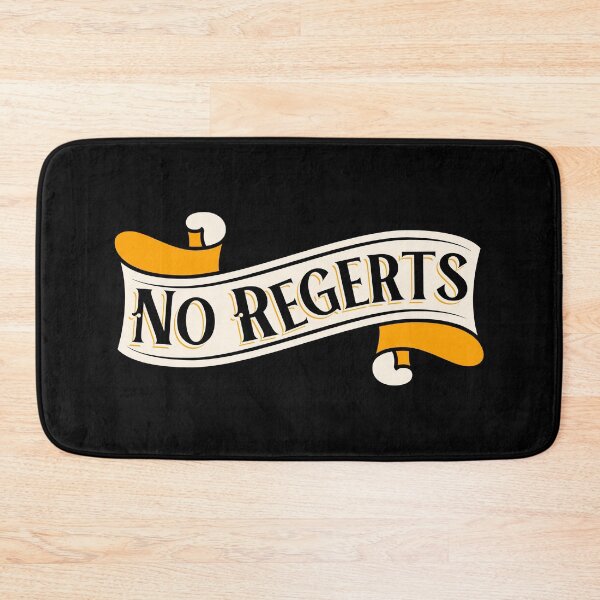 Item preview, No Regerts - Deadpan Humour Funny Slogan Gift designed and sold by InkyGenies.