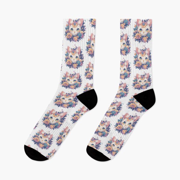 Item preview, Floral kitty designed and sold by MendaciousMina.