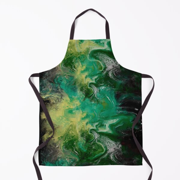Item preview, Green River, digital fluid art, cells, bubbles, abstract, black background designed and sold by MayGreenAbgrall.