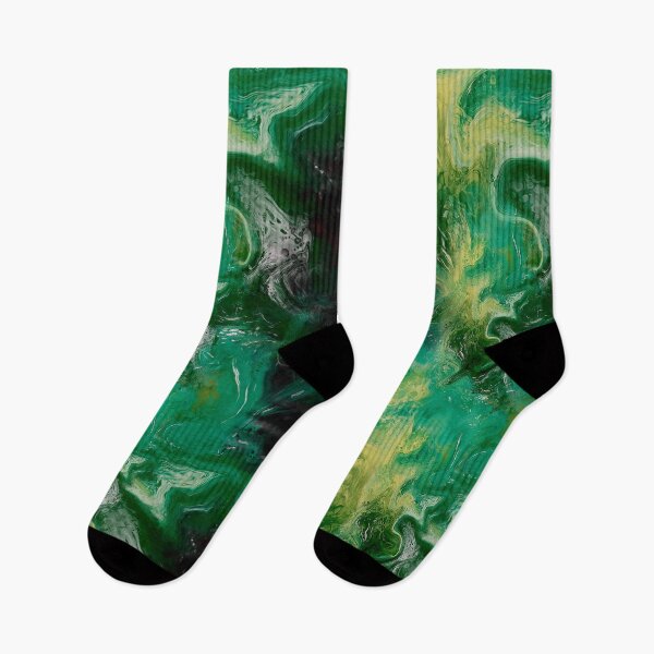 Item preview, Green River, digital fluid art, cells, bubbles, abstract, black background designed and sold by MayGreenAbgrall.