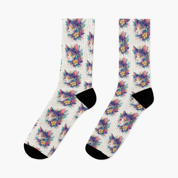 Item preview, Floral kitty designed and sold by MendaciousMina.