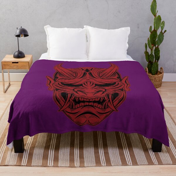 Item preview, Red Hannya Traditional Japan Demon Oni Mask designed and sold by ZaniokoDesign.