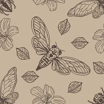 Artwork thumbnail, Cicadas in Fall by ReeReeDesigns