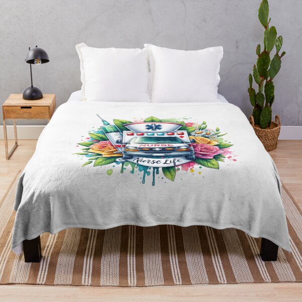 Item preview, Nurse Life Ambulance – Floral & Syringe Design designed and sold by artedigital99.