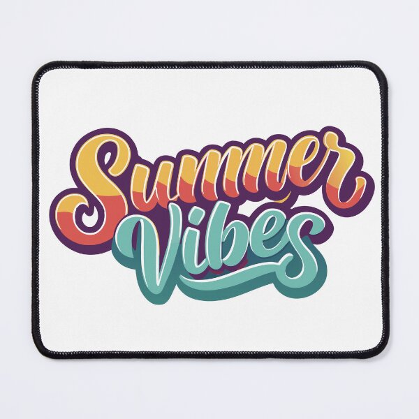 Item preview, Summer Vibes written in colorful letters designed and sold by Design Etstore.