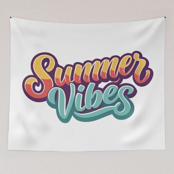 Item preview, Summer Vibes written in colorful letters designed and sold by Design Etstore.