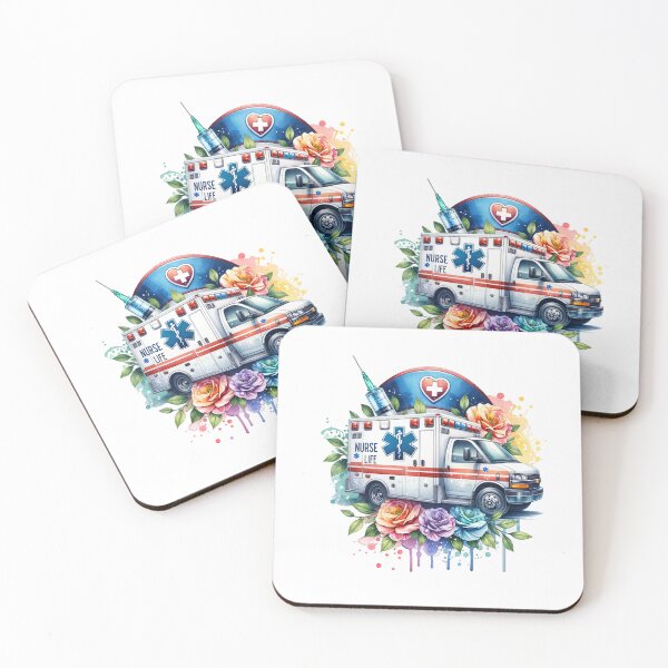 Item preview, Floral Ambulance – Celebrating Nurse Life designed and sold by artedigital99.