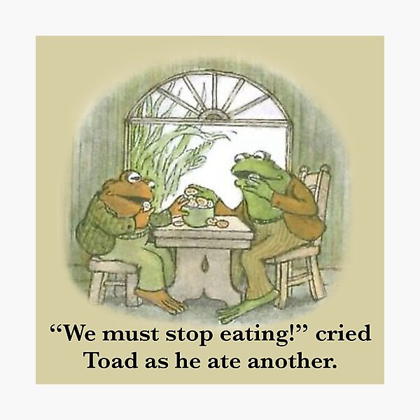 Item preview, Frog and Toad Eating Cookies designed and sold by PoeTatoes.