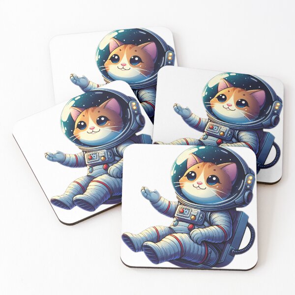 Item preview, Astronaut Cat A cat in a spacesuit floating in space, playing with stars or a small planet designed and sold by Bored Elon.