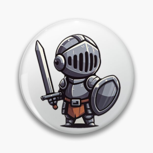 Item preview, Brave Knight A small knight character in armor, holding a sword or shield, with a confident stance designed and sold by Bored Elon.