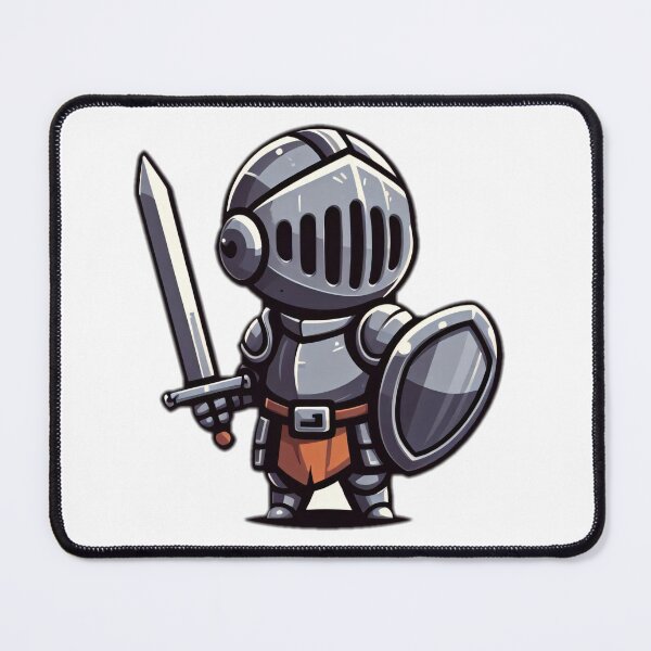 Item preview, Brave Knight A small knight character in armor, holding a sword or shield, with a confident stance designed and sold by Bored Elon.