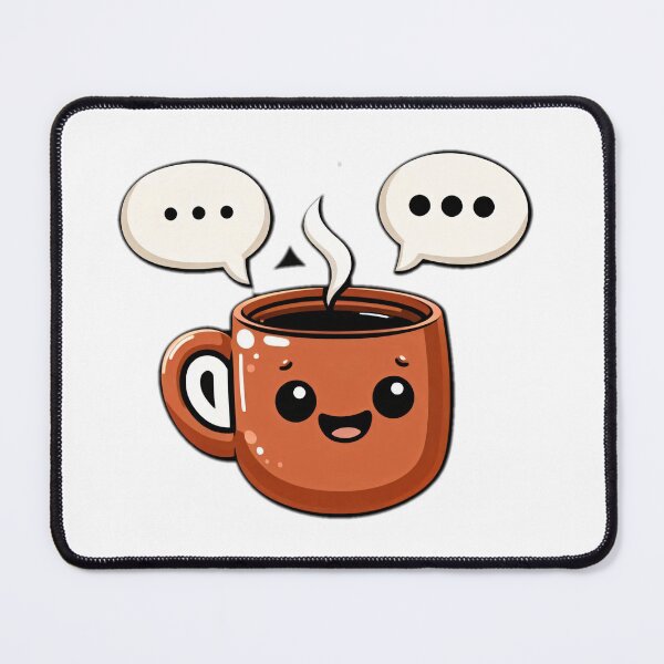 Item preview, Chatty Coffee Mug A coffee mug with a face, steam forming speech bubbles, or holding a conversation designed and sold by Bored Elon.