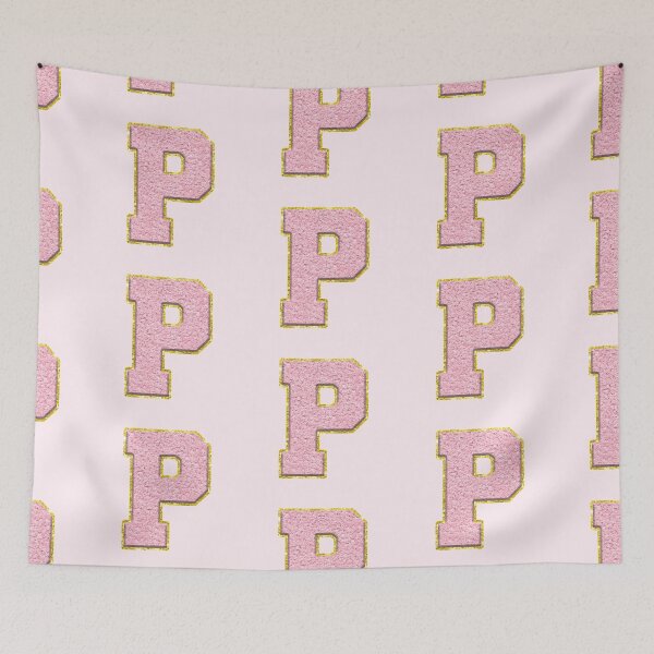 Item preview, P Preppy Varsity Letter Patch designed and sold by Creative Brat Design Studio.