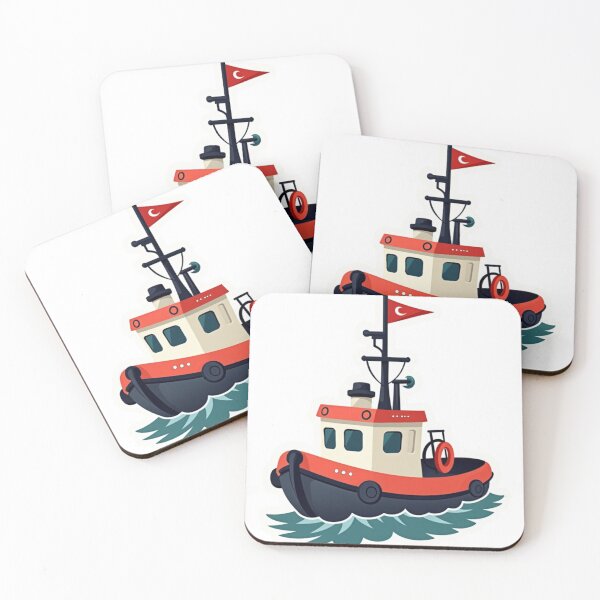 Item preview, Tugboat Poster designed and sold by ArtfullyRooted.