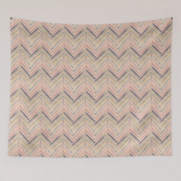 Item preview, Vintage Aged Effect Harringbone Pattern in Pastel Colours designed and sold by SamJanner.