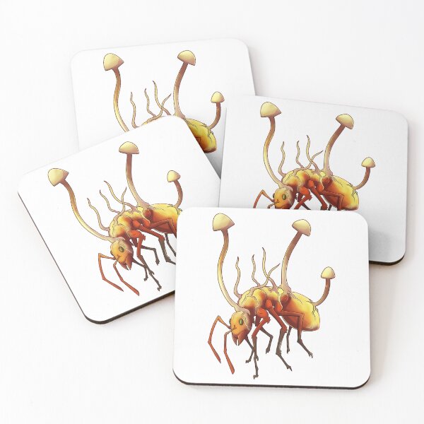 Item preview, Cordyceps Mushrooms Growing out of Ant designed and sold by Grimbloom.