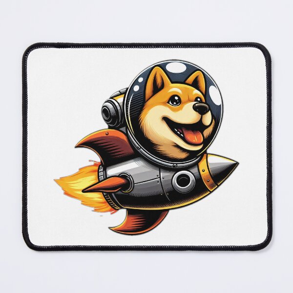 Item preview, Rocket Dog A dog in a rocket ship, flying through space, with a helmet on and a big smile  designed and sold by Bored Elon.