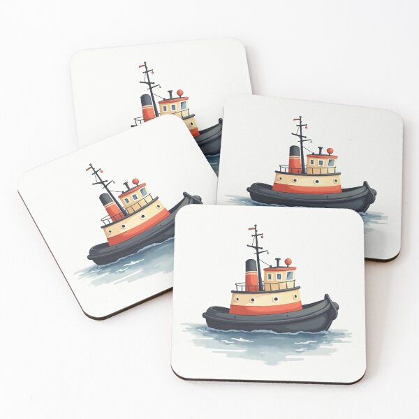 Item preview, Tugboat Painting designed and sold by ArtfullyRooted.