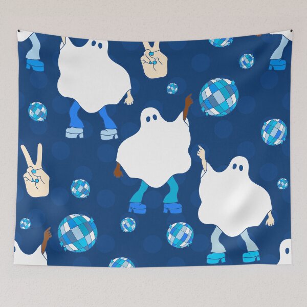 Item preview, disco halloween african ghost blue  designed and sold by Gossip Rag.