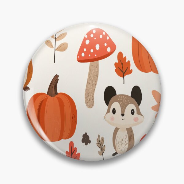 Item preview, kawaii autumn woodland characters designed and sold by BeatnikBuddha.