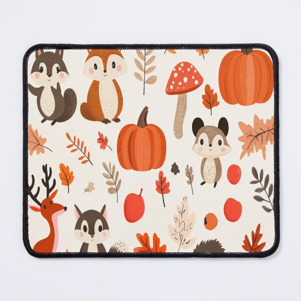 Item preview, kawaii autumn woodland characters designed and sold by BeatnikBuddha.