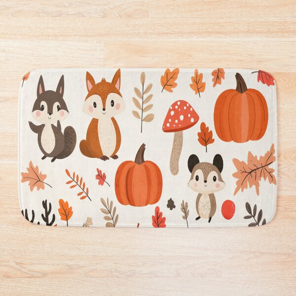 Item preview, kawaii autumn woodland characters designed and sold by BeatnikBuddha.