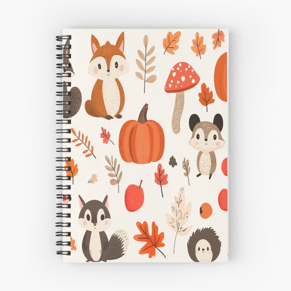Item preview, kawaii autumn woodland characters designed and sold by BeatnikBuddha.