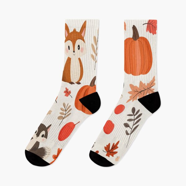 Item preview, kawaii autumn woodland characters designed and sold by BeatnikBuddha.