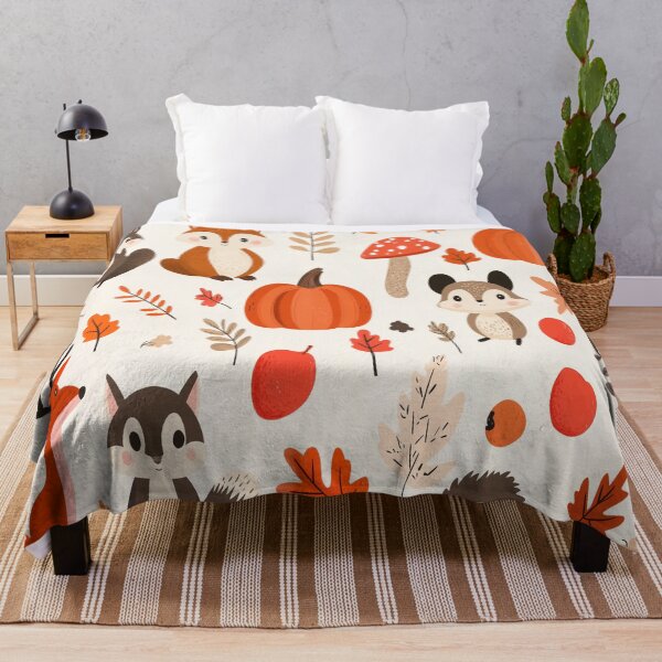 Item preview, kawaii autumn woodland characters designed and sold by BeatnikBuddha.