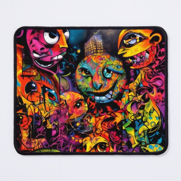 Item preview, Abstract Cartoon Faces Graffiti designed and sold by TheDarkWardrobe.