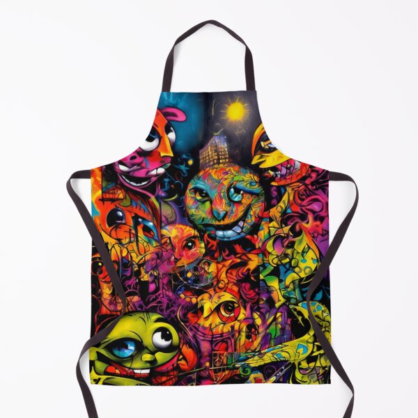 Item preview, Abstract Cartoon Faces Graffiti designed and sold by TheDarkWardrobe.