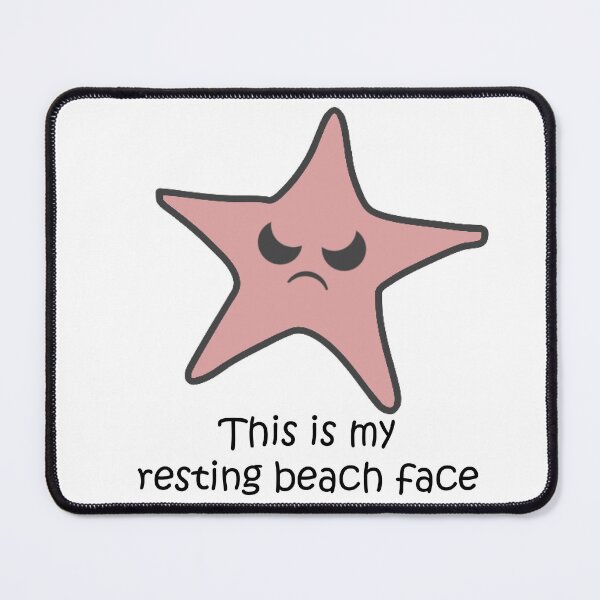 Item preview, Resting beach face designed and sold by GoldenJoJo.